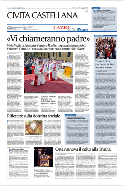 Avvenire - pagina diocesana del 30/05/2021